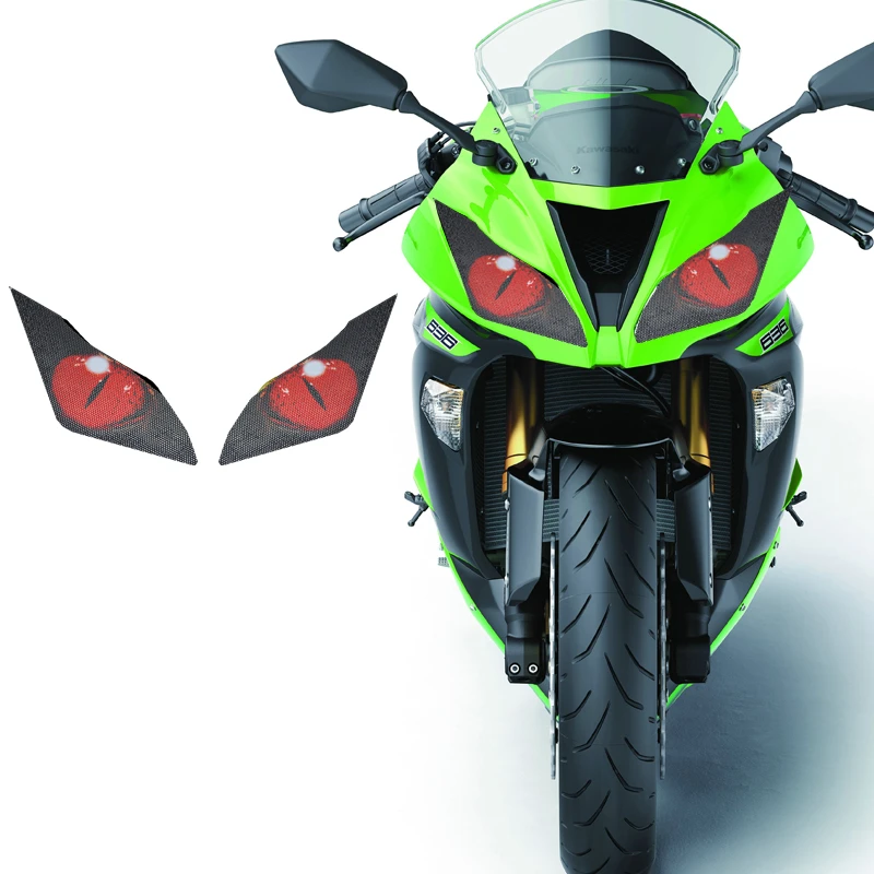 1 Для Z1000- 636 ZX-6R ZX-10R ZX 6R 10R 2013- Аксессуары для мотоциклов передний обтекатель наклейка на фару охранник Стикеры - Название цвета: 1
