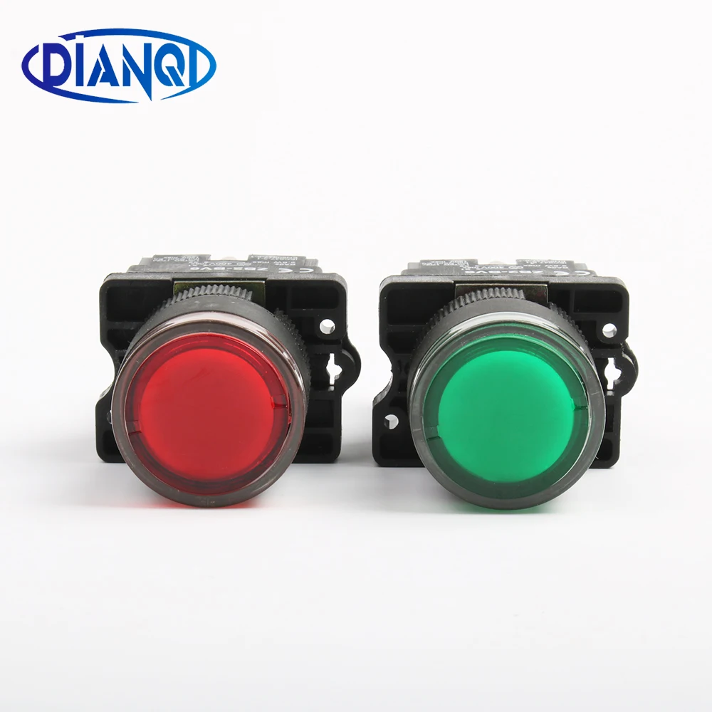 Xb2-Ew3361 Xb2-Ew3462 1No/1Nc Momentaneo Auto-Reset Rosso/Verde 1Di Tipo Diretto Illuminato Push Button Switch 22 Millimetri