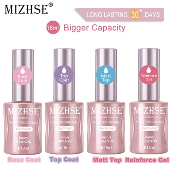 

MIZHSE Nail Muti-Use UV Gel Set For Manicure Esmaltes Permanentes Matte Base Top Coat For Nails Reinforce Glue Nail Polishes