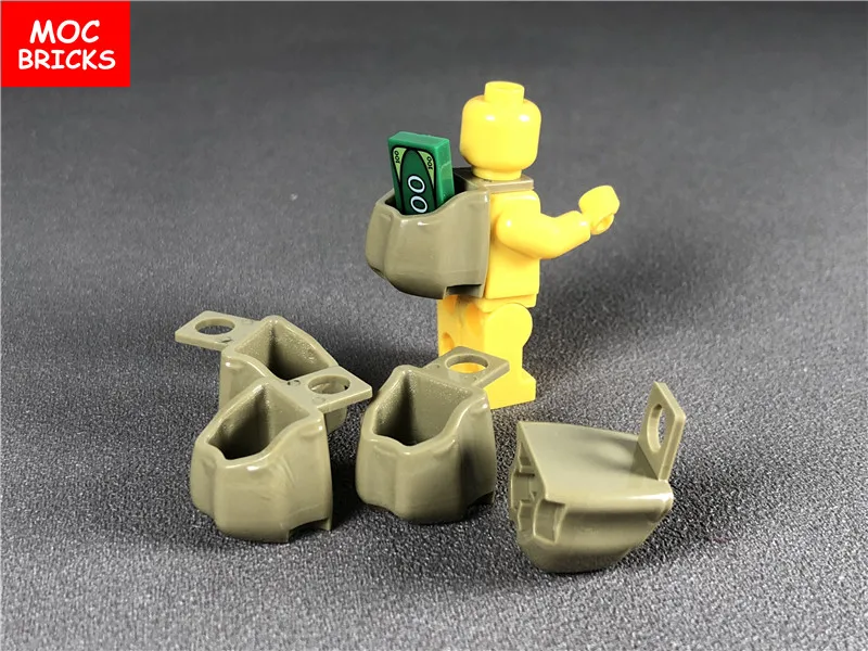 

10pcs/lot MOC Bricks Body Wear Backpack Open fit with 92590 Educational Building Blocks Figure DIY Dolls Toys for children gifts