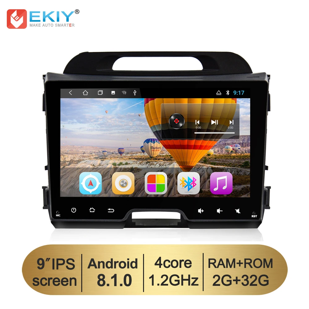 EKIY 2 Din Android 8 1 4 ядра автомобильный DVD для KIA Sportage 2011 2012 2013 2014 2015 головное устройство