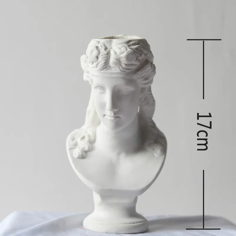 Креативная полимерная имитация гипса, ваза с головой Давида, статуя персонажа, Цветочная композиция, аксессуары в скандинавском стиле, украшение для дома