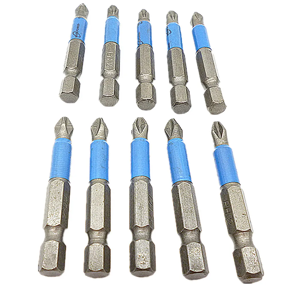 10pc-Anti-Slip-Electric-Screwdriver-Bits-1-4-Hex-Shank-Ph2-50mm-Single-Side-Screwdrivers-Magnetic (1)