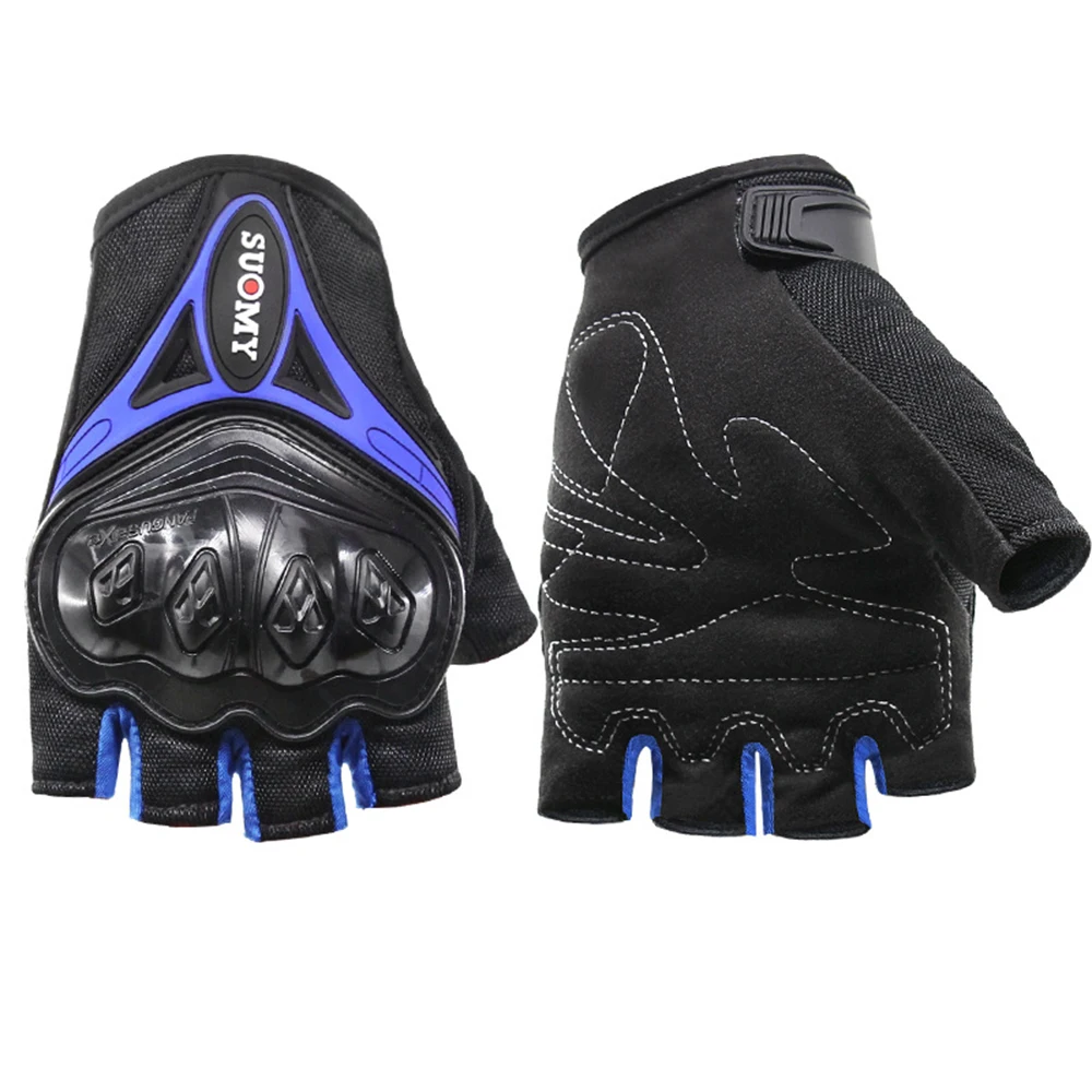 SUOMY мотоциклетные перчатки с сенсорным экраном Guantes Moto rbike rcycle Racing перчатки для езды на мотоцикле полный палец - Цвет: SU-10H Blue