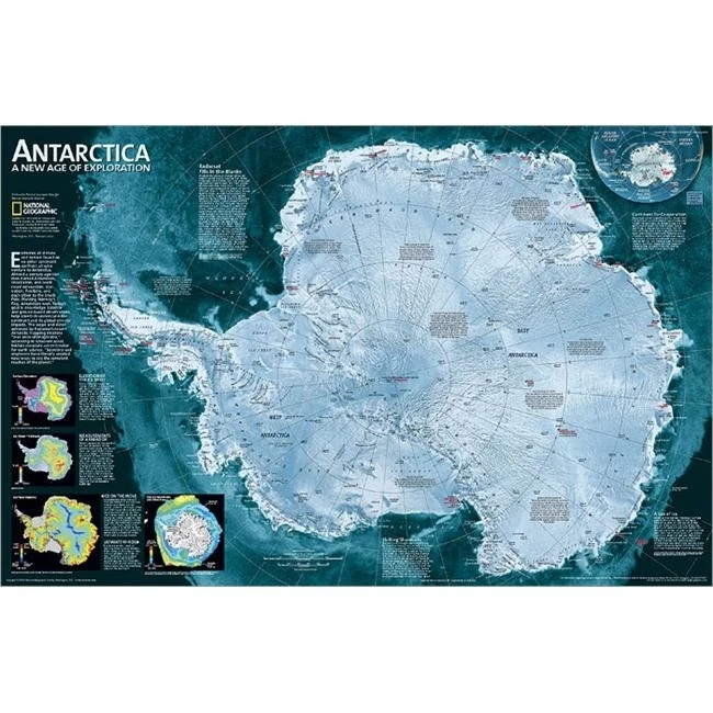 National Geographic RE00620091 Map Of Antarctica