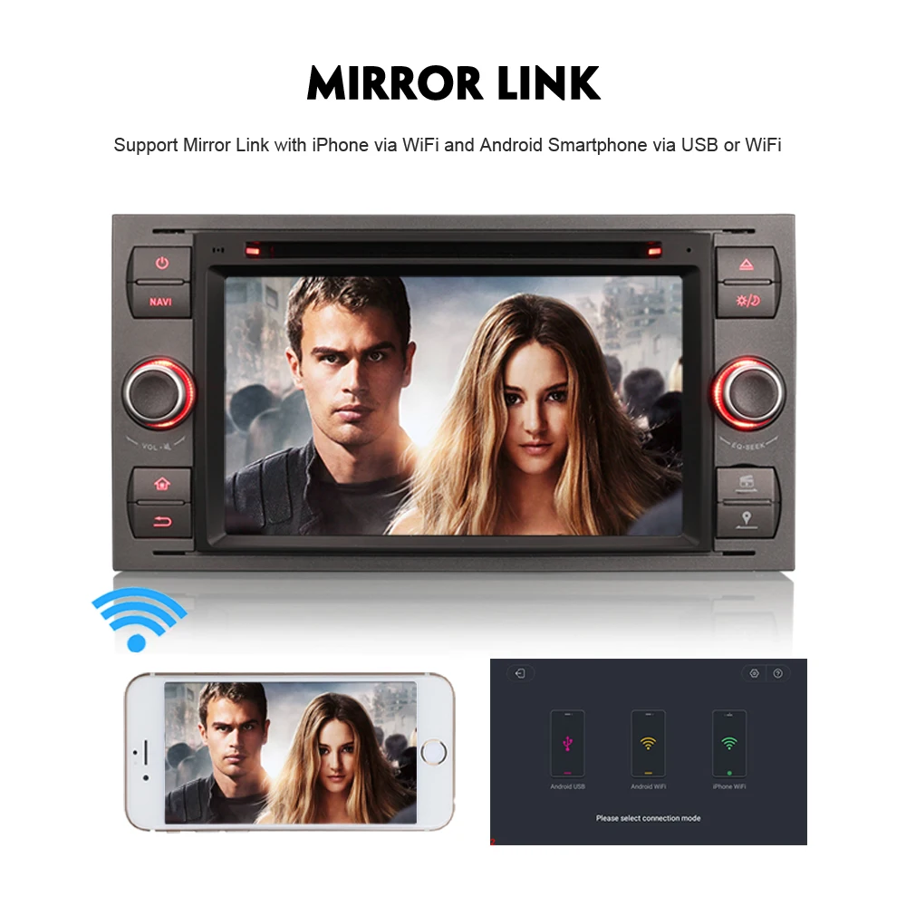 Perfect Details about  Android 8.0 Car DVD CD Player GPS DAB+ WiFi 4G BT SD Radio OBD for FORD FOCUS FIESTA KUGA GALAXY TRANSIT Sat Nav 2