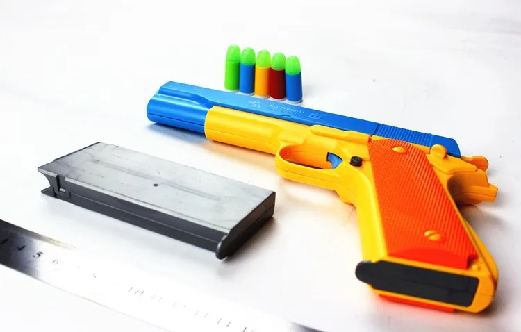 1 шт. M1911 Классические игрушки Пистолет Маузер детские игрушки пистолеты мягкие пули пистолет пластиковый револьвер дети веселые игры на открытом воздухе шутер безопасность