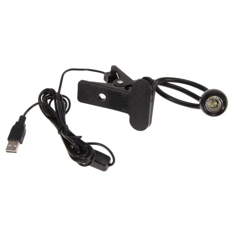 Водонепроницаемый USB Перезаряжаемый гибкий светодиодный светильник для чтения, прикрепляемый к кровати, настольная лампа, освещение для учебы