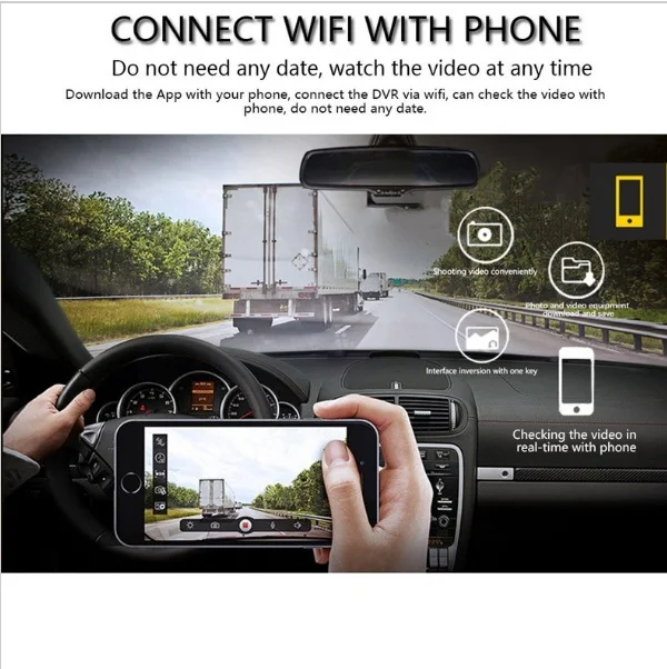 Скрытый супер FHD 1080 P wifi Автомобильный DVR Dash Cam ночного видения на борту камеры