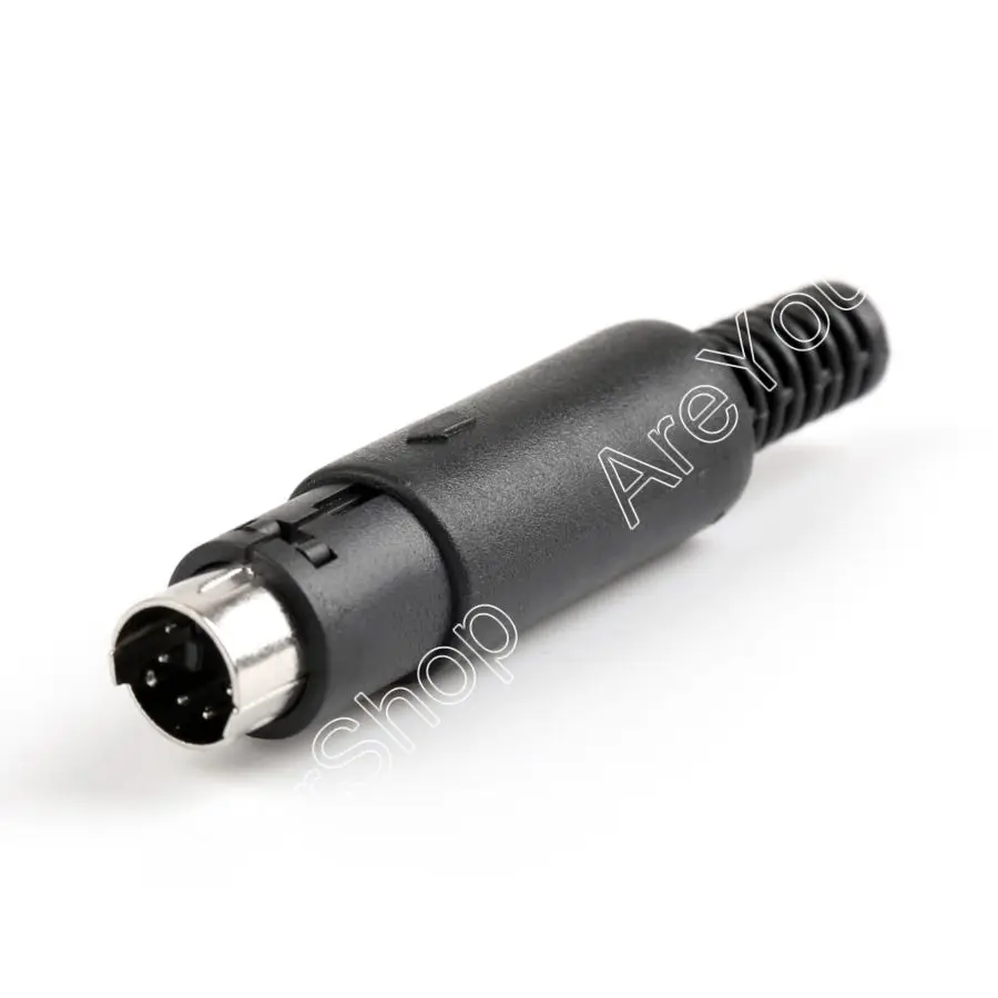 

Areyourshop 6Pin Mini-DIN Male Plug Jack Socket Connector Plastic Handle Adapter For Audio 4PCS New Arrival Audio Adapters