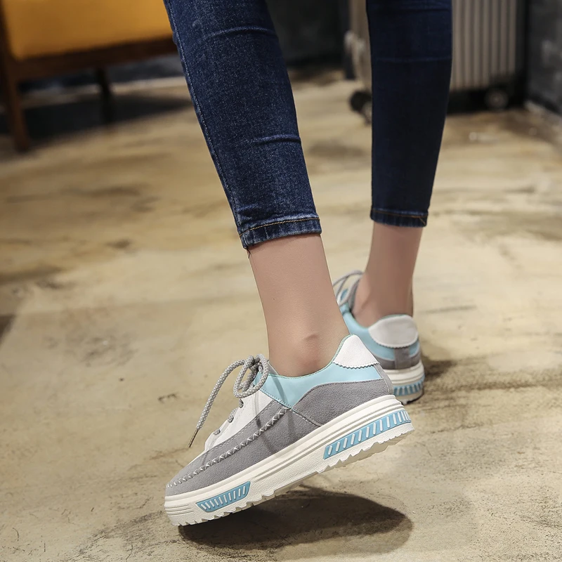 Étudiants Plat Semelles Épaisses Sport 2018 De 3 Chaussures 1 Sauvage 2 À Dentelle Dames Nouvelles Printemps Bwqz07