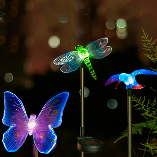 Waterproof Led Solar Garden Night Light Outdoor Decorative Lawn Waterproof Led Solar Garden Night Light Outdoor Decorative Lawn Lights Color Changing Dragonfly Erfly