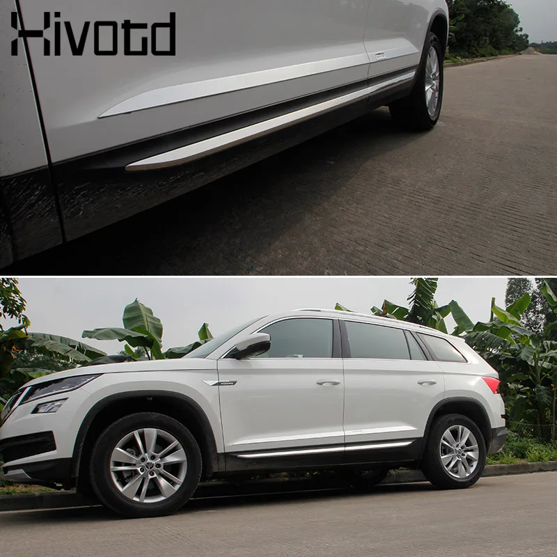 Hivotd для Skoda Kodiaq шкода кодиак внешние аксессуары для автомобильной двери защитная полоса для края Защита от царапин декоративная хромированная отделка,автотовары аксессуары для авто