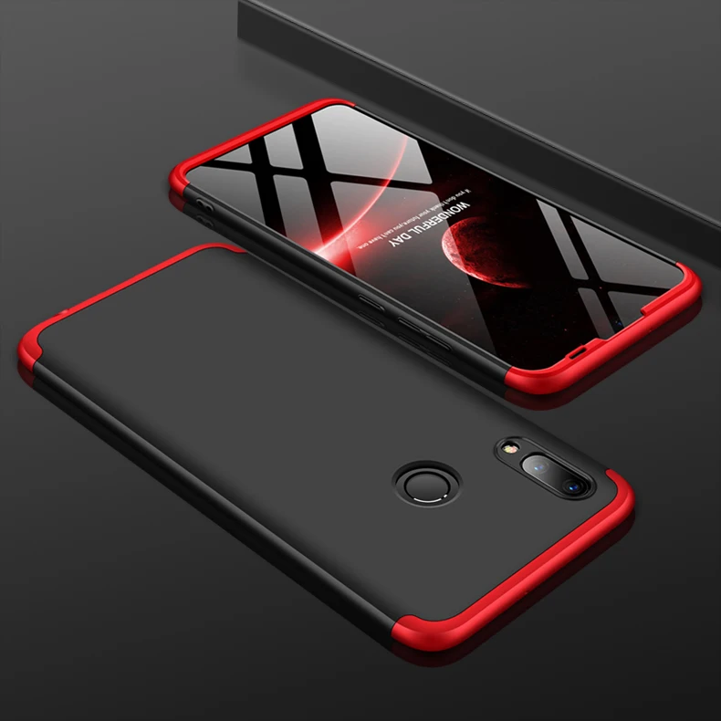 GKK чехол 3 в 1 для samsung Galaxy M20 M10 M30 A10 A30 A50 A80 чехол матовый противоударный защитный тонкий чехол Аксессуары для телефонов - Цвет: Red Black Red