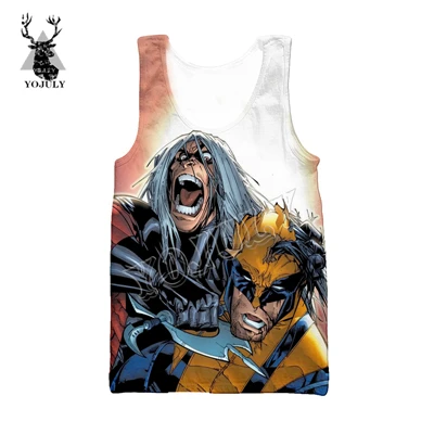 Vest YOJULY лето унисекс жилет X-men 3D Печатный Забавный аниме хип-хоп Harajuku Мужская Женская мода Повседневная Уличная жилетка одежда VE18 - Цвет: Vest