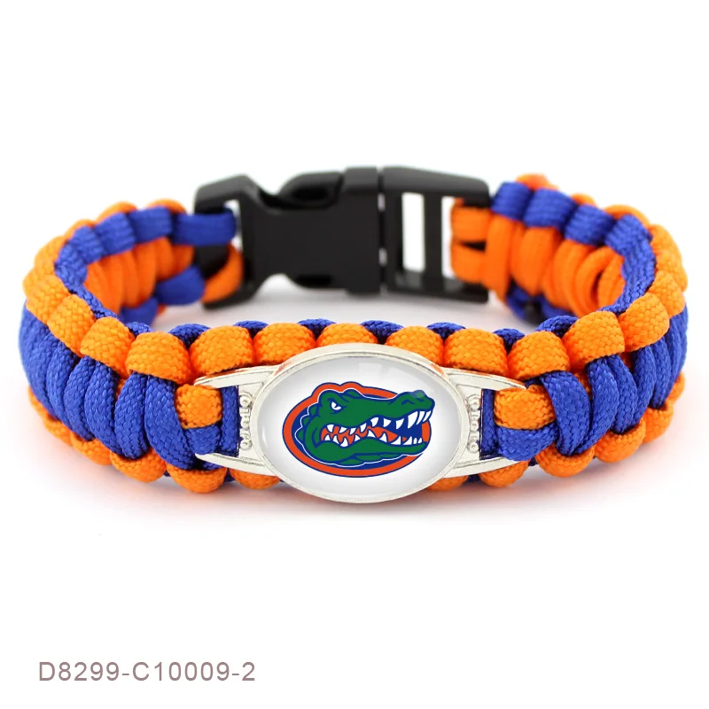 

Custom 18*25mm Football Sports Bracelet Jewelry Handmade Florida Team Survival Paracord Bracelets & Bangles For Man Woman