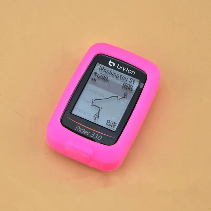 INBIKE Bike Computer Cover Speedometer Silicone Rubber Protect Case For Bryton 310 330 530 405 410 Cycling GPS Soft Protector - Цвет: 310-330 Pink