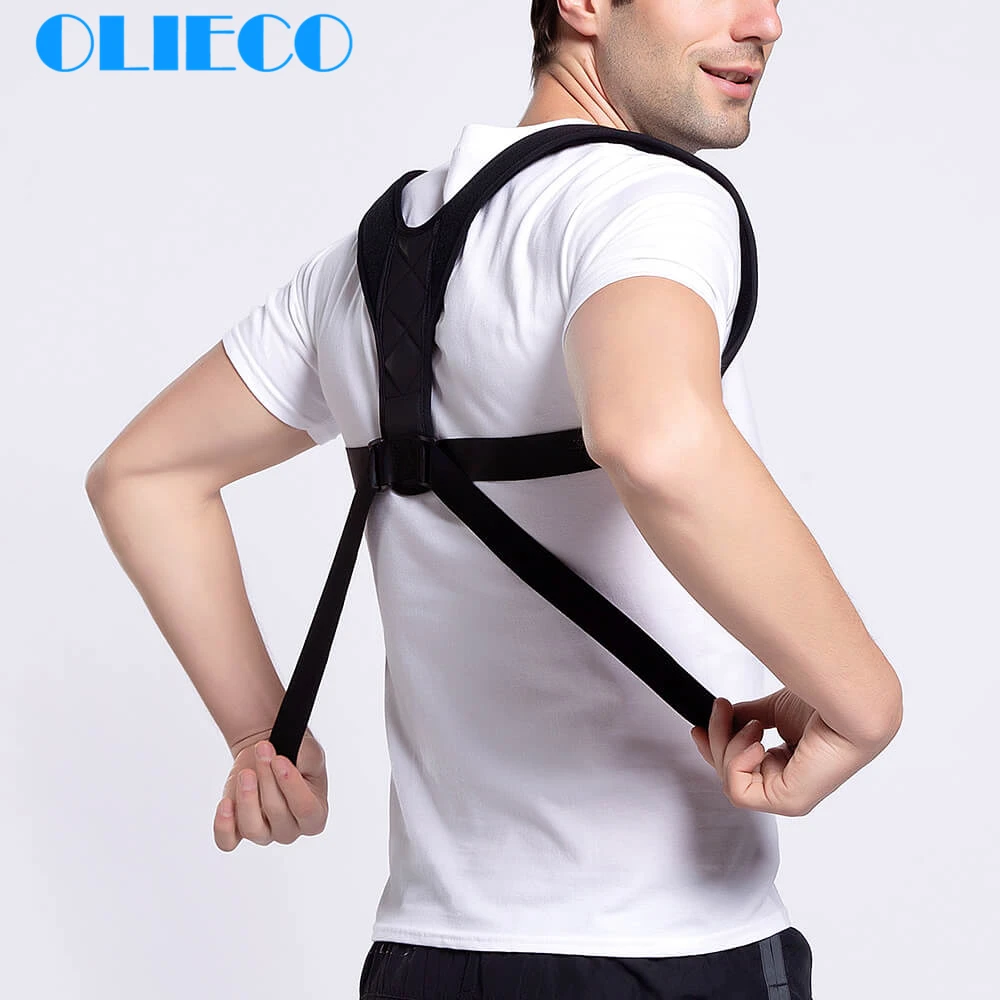 

OLIECO Adjustable Back Shoulder Posture Corrector Clavicle Spine Shoulder Lumbar Brace Support Belt Prevent Slouching Dropship