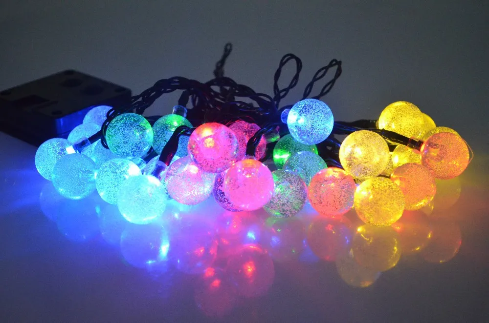 Colorful Solar Party Decoration Solar Fairy Lights Ball String Lights ,Water Proof (Includes 30 LED Lights with 4 Color) (3)