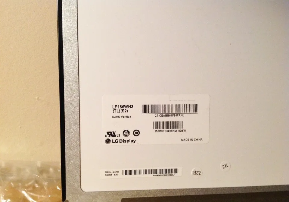 Monitor 15 Pollici Nuovo Schermo LCD LED 15.6" HD Per Laptop - LP156WH3 (TL/ S1/S2/S3) - Connettore 40 Pin Schermo Lcd Led Hd 1366x768 Lp156wh3 Ricambio - Foto 2