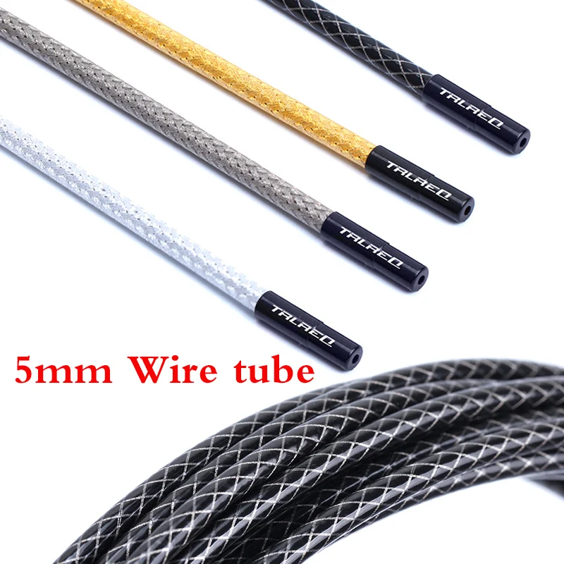 

TRLREQ 3M 5mm Bicycle Shift Brake Weaving Wire Tube MTB Road Bike Shifting Brake Housing Cable Tube Gold Black Grey