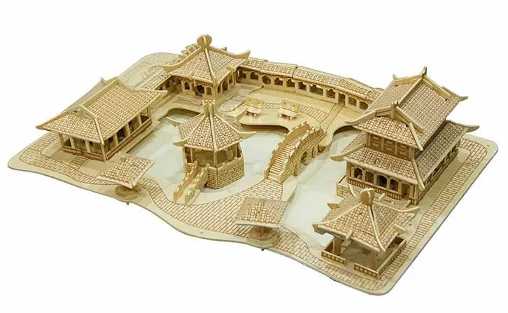 BOHS Building Toys Wooden 3D Puzzle Suzhou Gardens