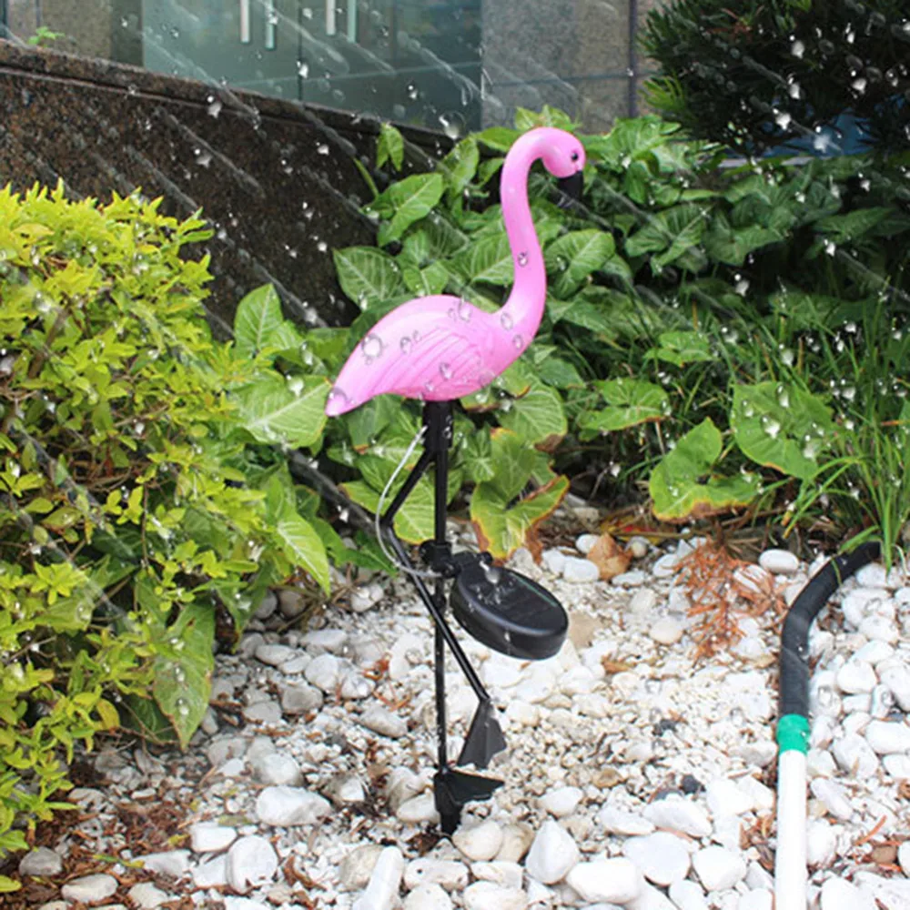 

LED Solar Flamingo Stake Night Light Lantern Waterproof Pathway Lights Decorative Outdoor Lawn Yard Lamp For Garden Patio