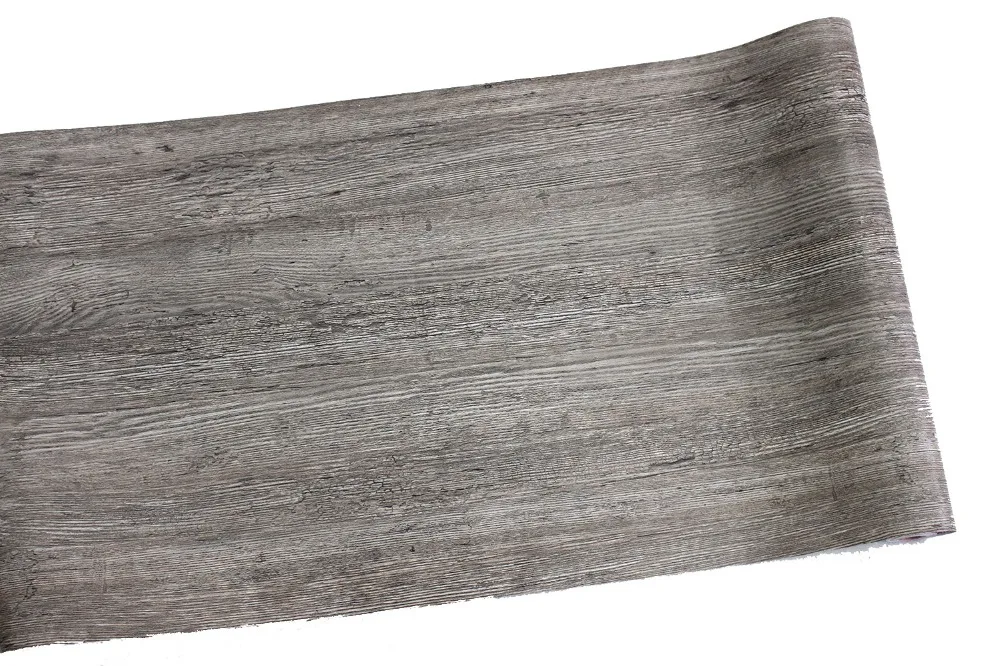 New HaokHome 610792 Faux Wood Wallpaper Peel Stick Grey Wooden Plank Sticker ..