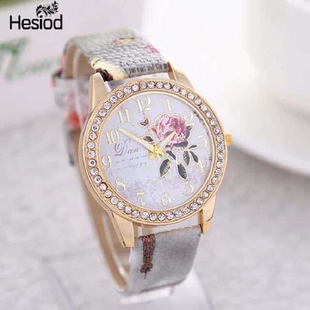 2018 New Fashion Chinese Style Peony Pattern Watch Gilt Digital Quartz Casual Le 2018 New Fashion Chinese Style Peony Pattern Watch Gilt Digital Quartz Casual Le