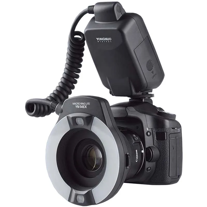 Yongnuo TTL макро кольцо вспышка освещение YN-14EX для камер Canon как MR-14EX | Электроника