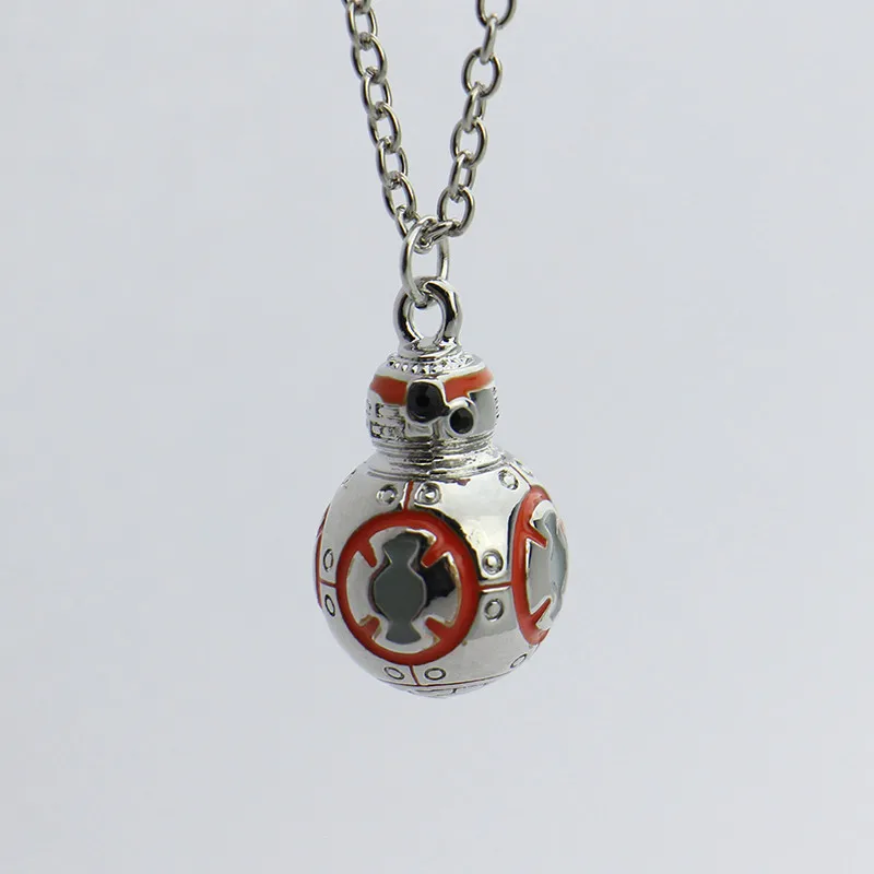 Звездные Войны Пробуждение силы 3D BB-8 BB8 ожерелье с роботами серебро оранжевый Эмаль Кулон кристаллы ожерелье/серьги Ювелирные наборы