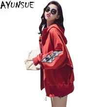 AYUNSUE Демисезонный Для женщин куртка в Корейском стиле шик свободный рукав "летучая мышь" женский пальто BF верхняя одежда с Минни Маус abrigos para mujer LX1867