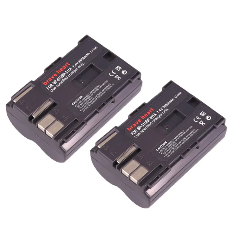 3x7,4 v 2650 мА/ч, BP-511A BP-511 BP 511 511A BP511 BP511A Батарея+ ЖК-дисплей USB Зарядное устройство для цифровой однообъективной зеркальной камеры Canon EOS 40D 300D 5D 20D 30D 50D камера