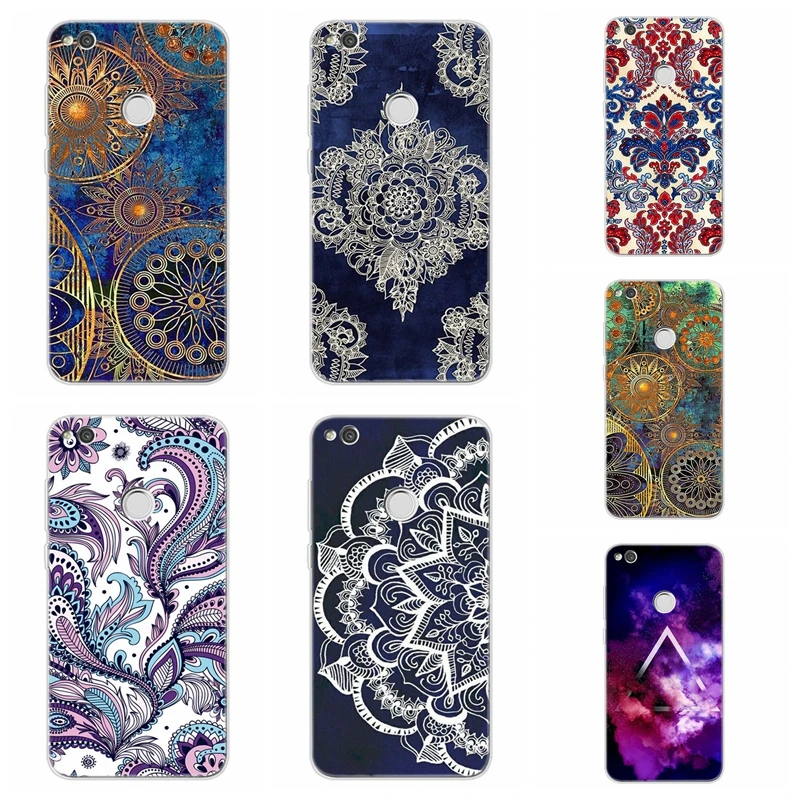 Мягкий чехол для Huawei Nova 3 P9 P10 lite/P8 Lite Y5 II Honor 7A 8A 8X 8C 9 10 Mate 20 узор TPU Цветочная крышка с