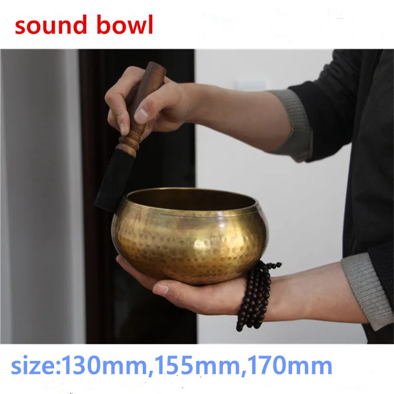 

Diameter 13cm 15.5cm,17cm Buddhism Copper Buddha Sound Bowl Yoga Bowl Meditation Nepal's Manual Bowl