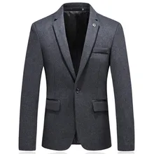 Осенняя мода мужская повседневная мужская повседневный комплект повседневные однотонные пиджак мужской деловой костюм