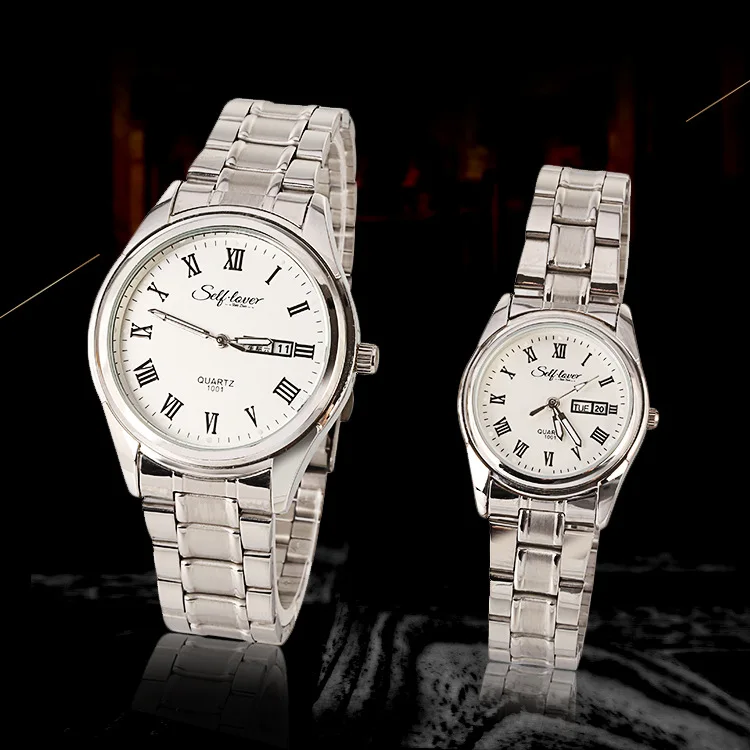 Men's and Women's Watch Trend New Double Calendar Leisure Couple Waterproof Quartz Watch Men's and Women's Watch Trend New Double Calendar Leisure Couple Waterproof Quartz Watch