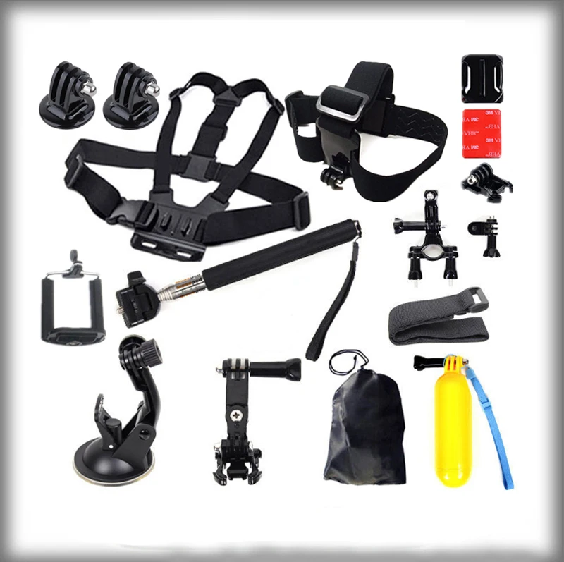 Gopro Hero Accessories Kit Helmet Floating Selfie Stick Monopod Chest