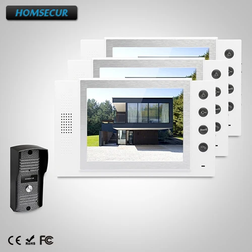 

HOMSECUR 8" Video Door Entry Security Intercom+Intra-monitor Audio Intercom TC031 + TM801-W