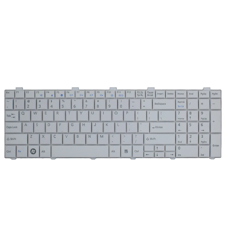 Новая американская клавиатура для Fujitsu Lifebook AH530 AH531 NH751 A530 A531 черная английская клавиатура для ноутбука - Цвет: Белый
