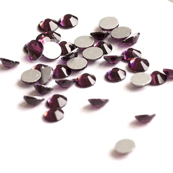 

#2058NoHF 1440pcs SS20 Amethyst 3d Nail Art Rhinestones Shiny Manicure Decor Crystal Studs Beauty Stickers on Nails DIY Strass