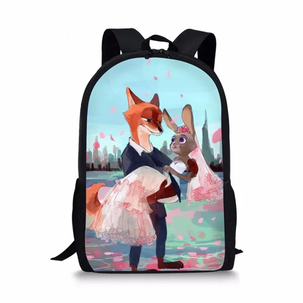CDWX081C Школьная сумка Thikin Rabbit для мальчиков-подростков, рюкзак Zootopia, туристическая поклажа для девочек, пакет для покупок, сумка на плечо для женщин, Mochila - Цвет: CDWX081C