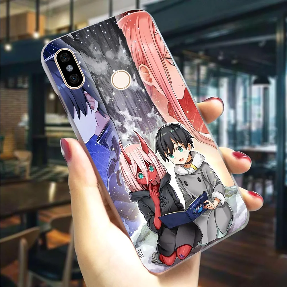 

Hard Case for Xiaomi Mix 2S Darling in the Franxx Cover for Xiaomi Mix F1 Mi 8 Lite 6 Cover A1 A2 Back Skin Shockproof