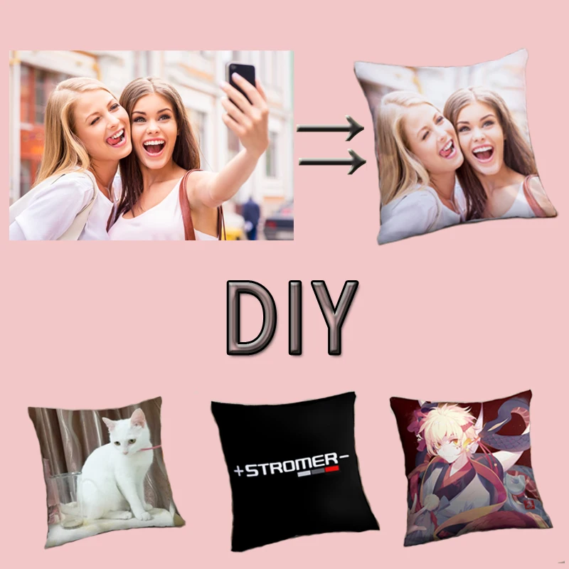 

DIY Image Photo Custom Print Pillow One Side Pictures White Customized Cushion High Quality Home Decorative Square Decorate Gift