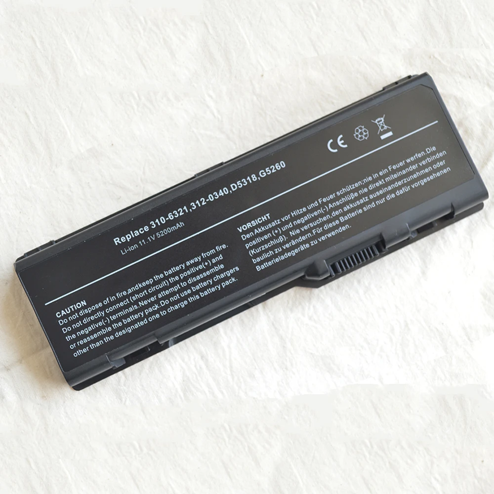 

new 6 cells laptop battery for dell Inspiron 6000 9300 9200 XPS Gen 2 9400 312-0425 310-6322 E1505 U4874 D5318 G5260 G5266 GG574