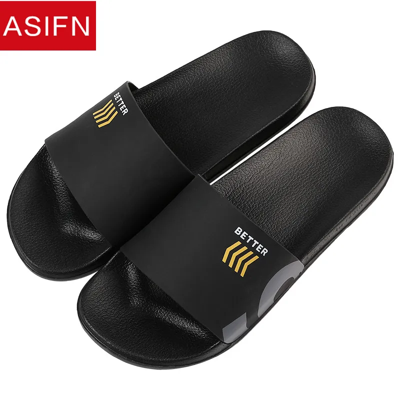 

ASIFN Men Slippers Home Slides Summer Beach Male Fashion Couple EVA Casual Style Soft Bottom Outside Flip Flops Zapatos Hombre