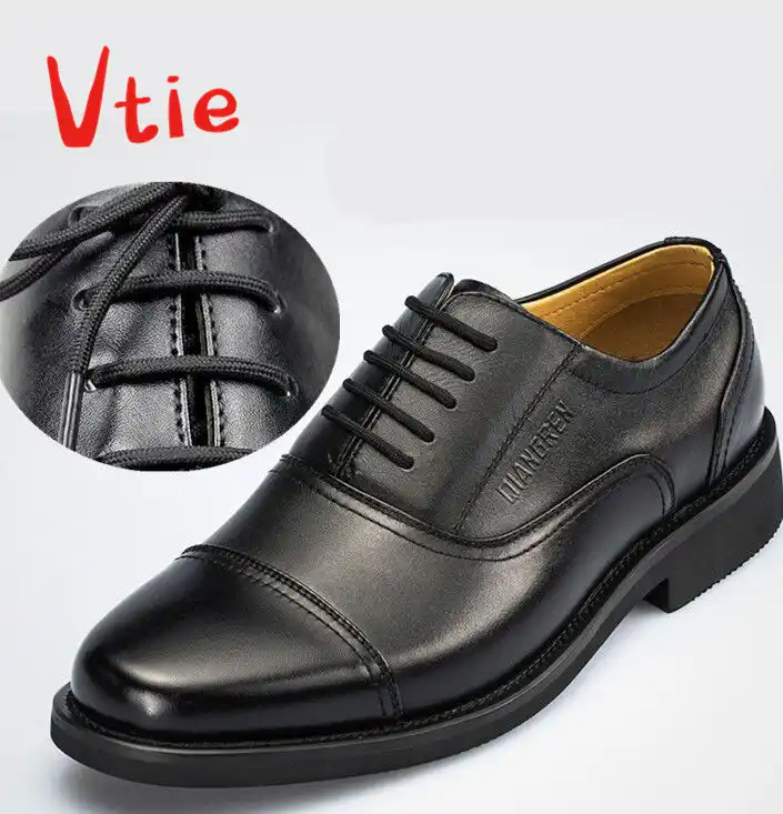 Black leather shoes with laces Clearance