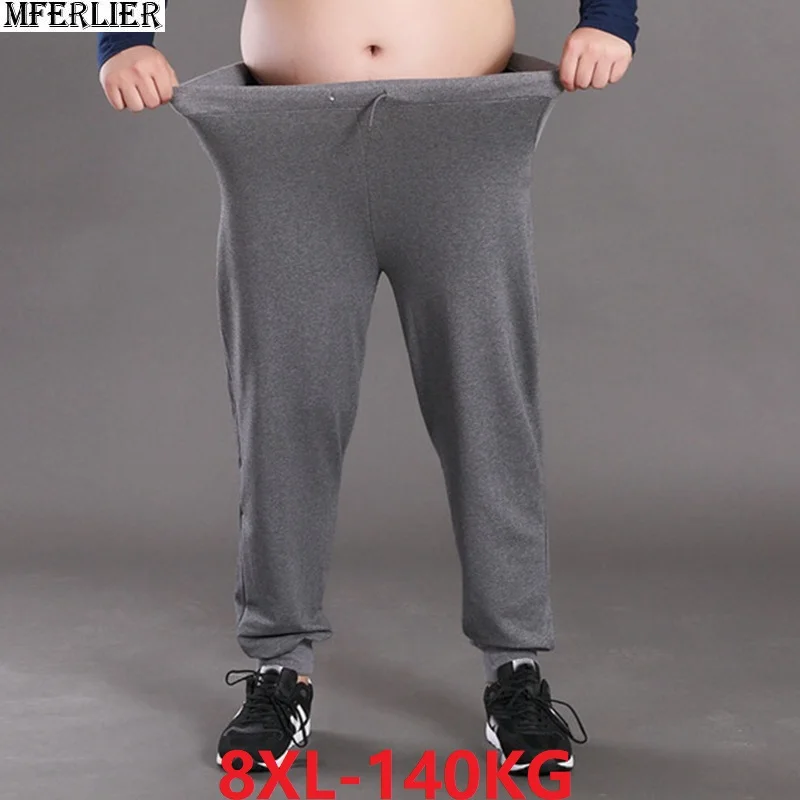 

plus size big 6XL 7XL 8XL men sweatpants simple oversize soprts pants Stretch Elasticity casual high waist loose pants 140KG 52
