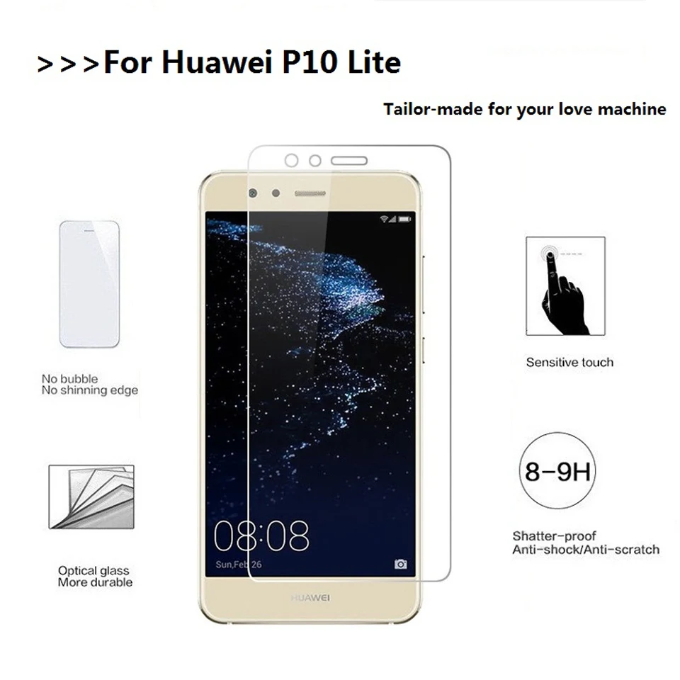 Закаленное стекло для huawei p10 lite sreen протектор 2.5D HD мобильный телефон защитная пленка для huawei p9 lite стекло Wangcangli