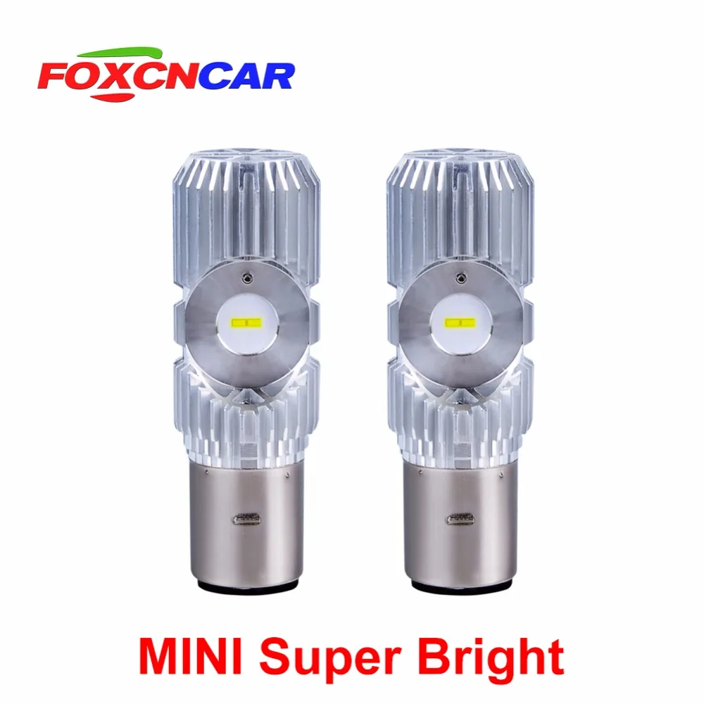 Foxcncar Ba20d H6 moto светодиодный колба для мотоцикла безвентиляторный без шума 20 Вт 1500LM